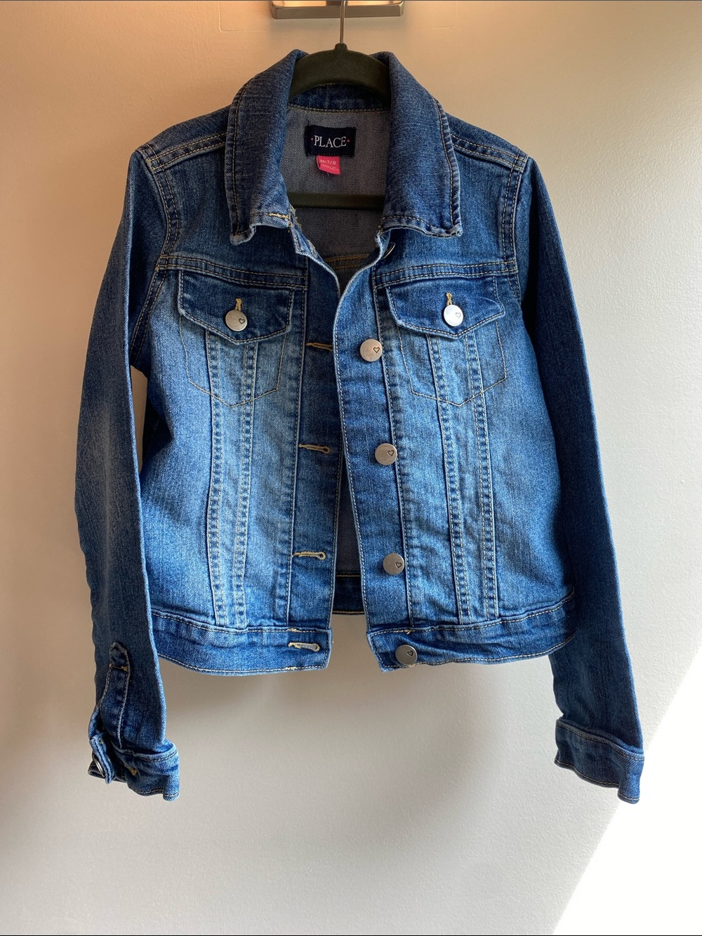 The Children's Place Blue Denim Jacket Size M 7/8